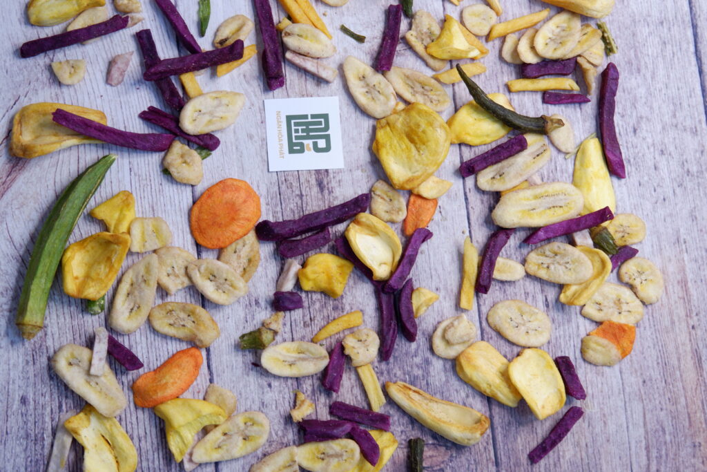 đĩa hoa quả sấy thập cẩm, trái cây sấy khô, sấy giòn giá sỉ siêu rẻ